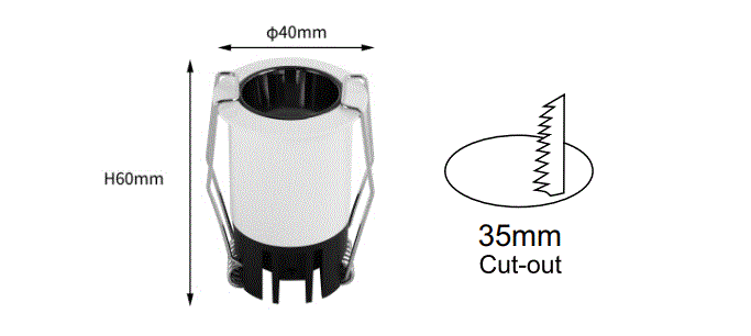 DL23-White- 3W(4000K)- Niche Downlight