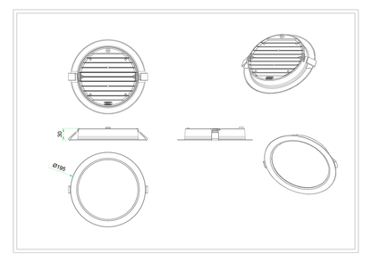 3A 30W DL3009 IP54 Super Slim Downlight(High Lumens)- White
