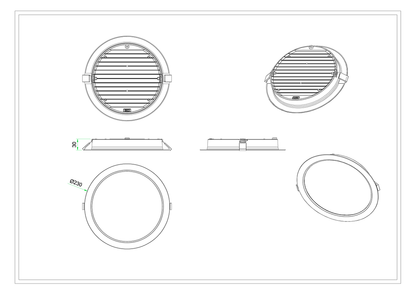 3A 40W DL4009 IP54 Super Slim Downlight(High Lumens)- Black