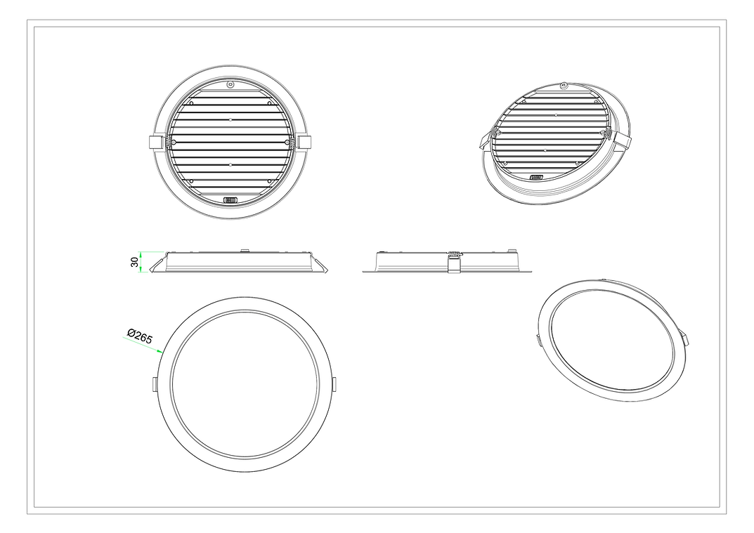 3A 50W DL5000 IP54 Super Slim Downlight(High Lumens)- White