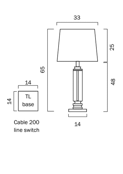 Dorcel Table Lamp- Black