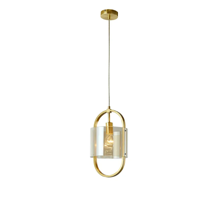 Dynamic Pendant-Gold- Cognac