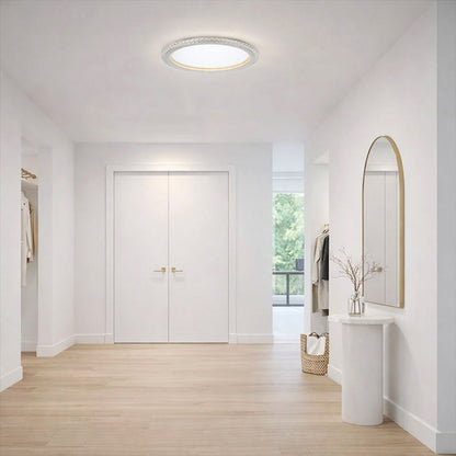 50CM 32W 3CCT LED Oyster Dimmable Ceiling Light - Chrome