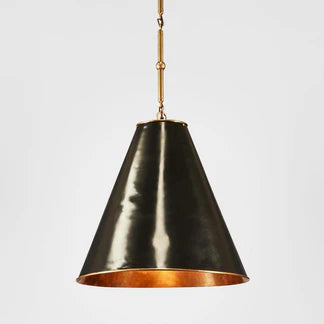 Monte Carlo Ceiling Pendant Large-  Black and Brass