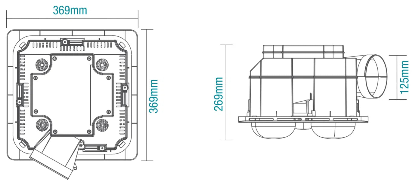 Essence 4 – 3 in 1 Bathroom Heater and Exhaust Fan with 4000K LED Light
