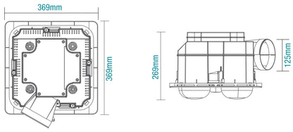 Essence 4 – 3 in 1 Bathroom Heater and Exhaust Fan with 4000K LED Light