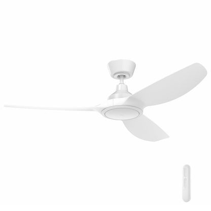 Jota 132cm DC Ceiling Fan with LED Light and Remote - White
