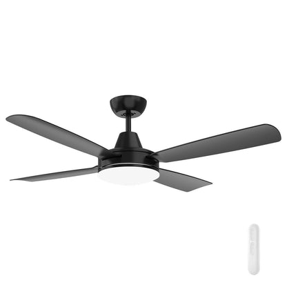 Nemoi Lite 122cm DC Ceiling Fan with LED Light and Remote - Black