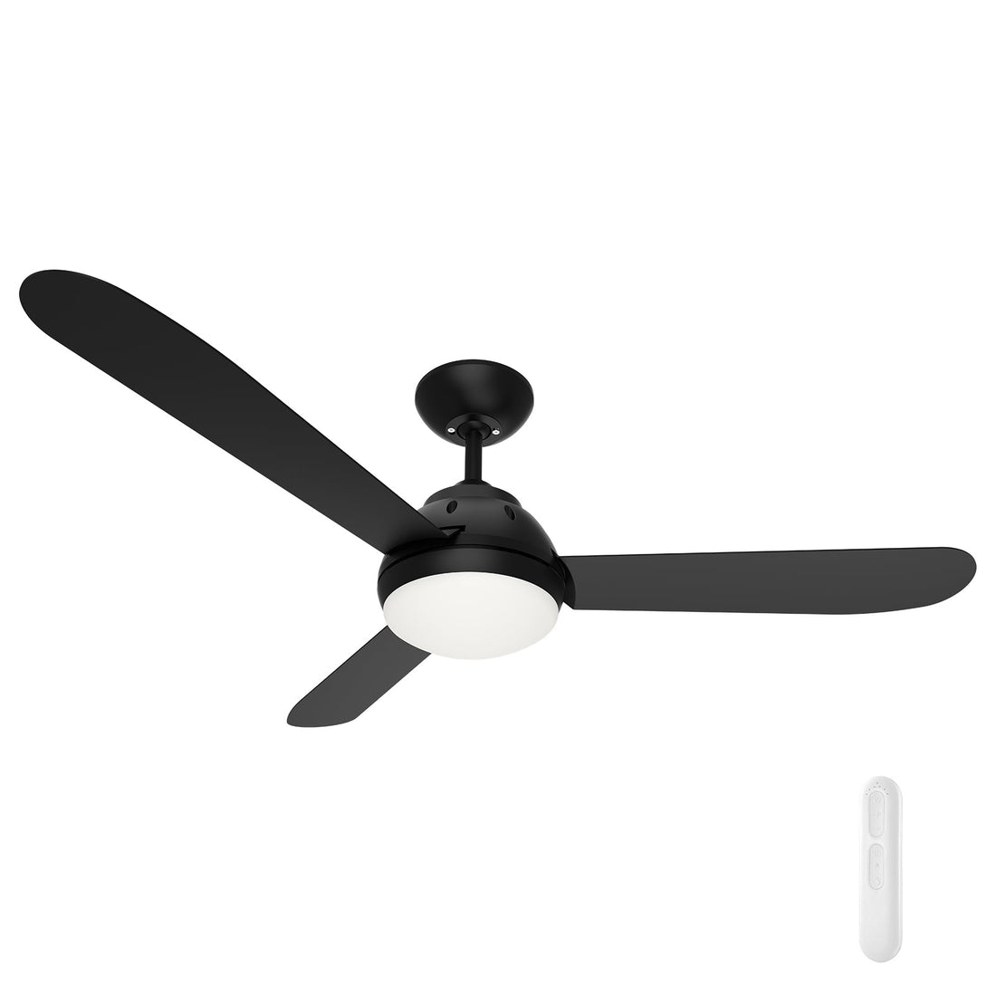 Brooke 128cm DC Ceiling Fan with LED Light and Remote - Black