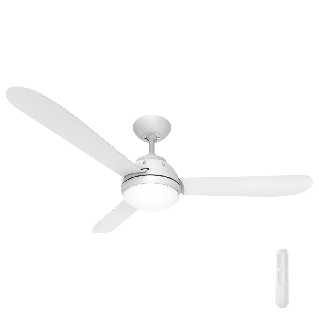 Brooke 128cm DC Ceiling Fan with LED Light and Remote - White
