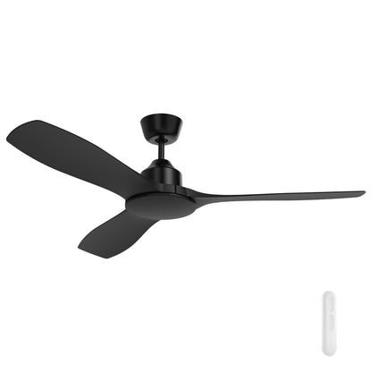 Raptor 131cm DC Ceiling Fan with Remote - Black
