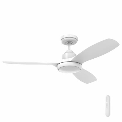 Raptor S 122cm DC Ceiling Fan with LED Light - White