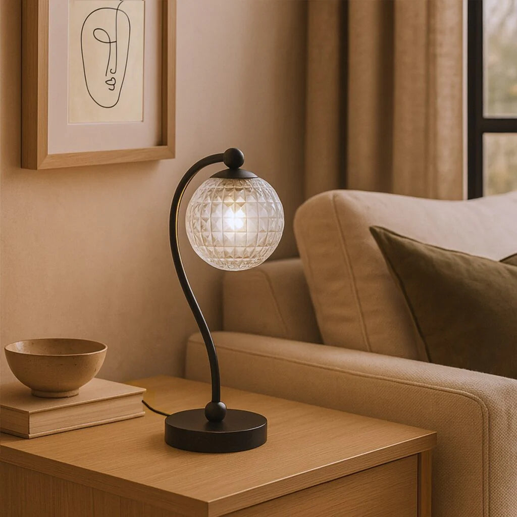 Felton Table Lamp- Clear Prism