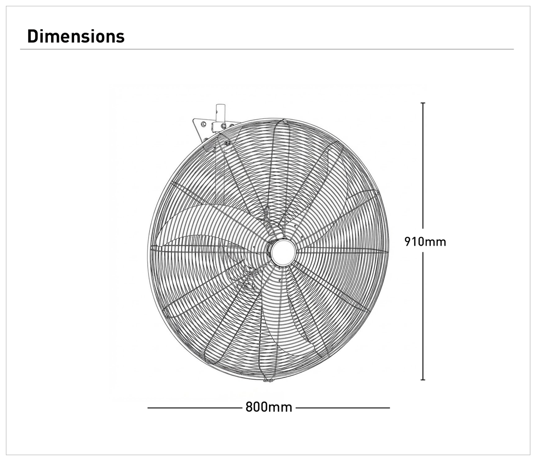 Airbond 75cm High Velocity Industrial DC Wall Fan