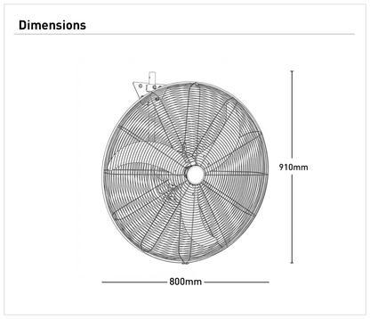 Airbond 75cm High Velocity Industrial DC Wall Fan
