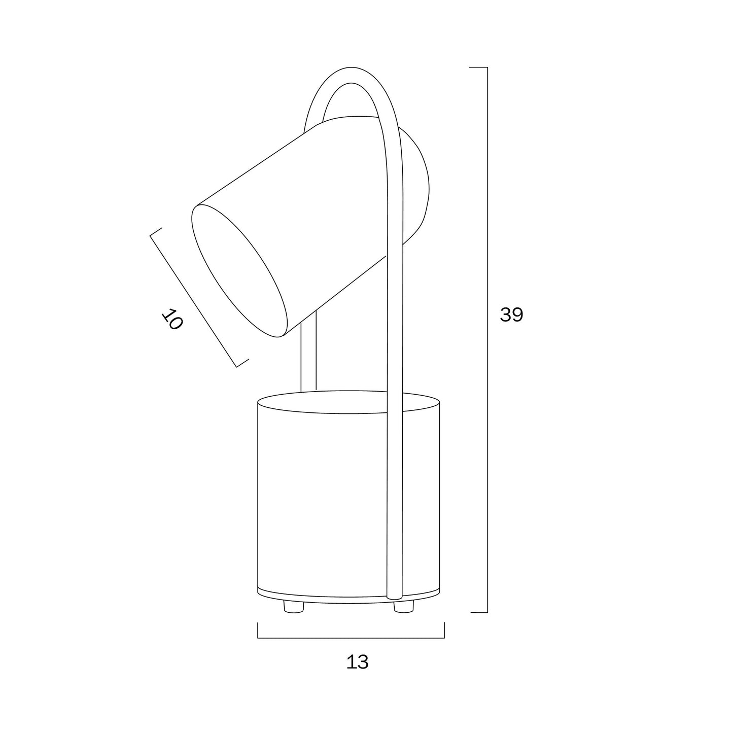 Fidel Table Lamp- White