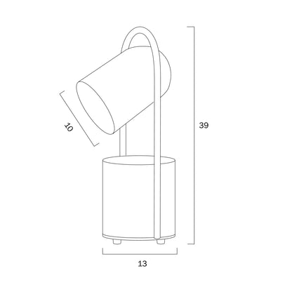 Fidel Table Lamp- White