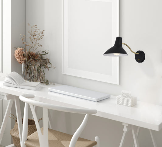 Telbix FARBON SHORT WALL LIGHT-Black