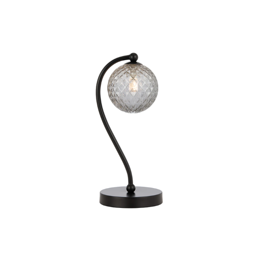Felton Table Lamp Black- Smoke Tear