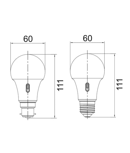 GLSTRI: LED GLS Tri-CCT Globes Frosted Diffuser (10W) - Socket: B22