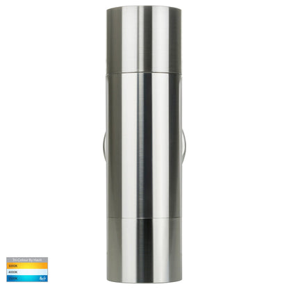 Tivah 316 Stainless Steel Tri Colour Up & Down Wall Pillar Lights