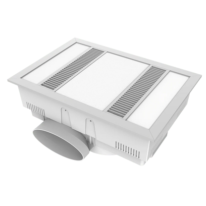 Modura Slender 3 in 1 Bathroom Heater Exhaust Fan and Light 1000w Halogen-White