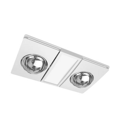 Modura AllLux2- 3 in 1 Bathroom Heater Exhaust Fan and Light 12W Tricolour- White