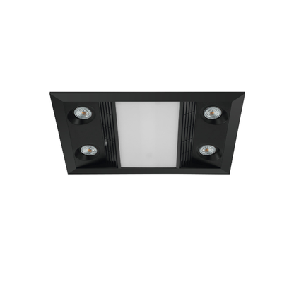 Inferno 3-in-1  Bathroom Fan & Light- Black