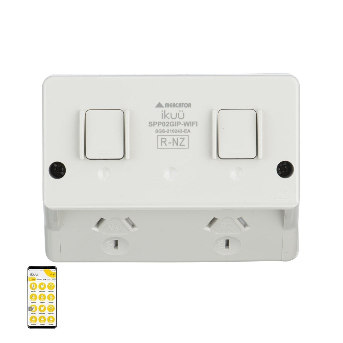 Ikuü Smart WiFi IP54 Double Power Point