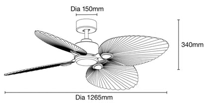 Kingston DC 50″ Matt White Smart Ceiling Fan With WIFI Remote Control + LED light