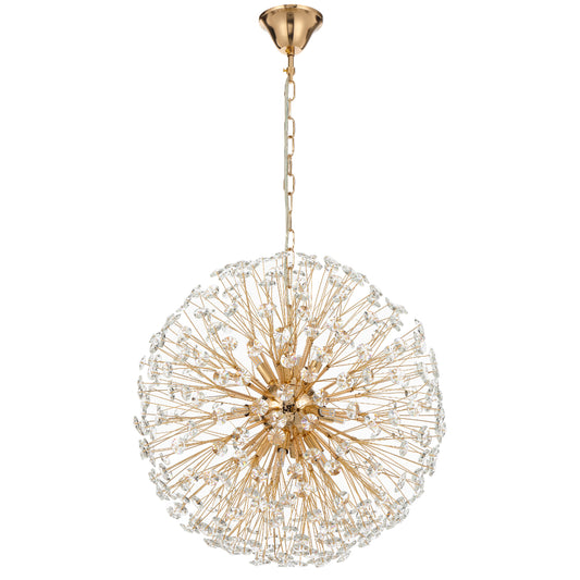 Lerida 12 Light Round Pendant-Gold