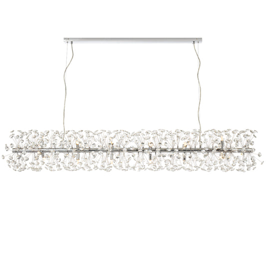 Lerida 18 Light Rectangular Pendant-Chrome