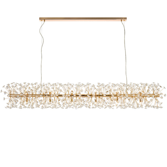 Lerida 18 Light Rectangular Pendant-Gold