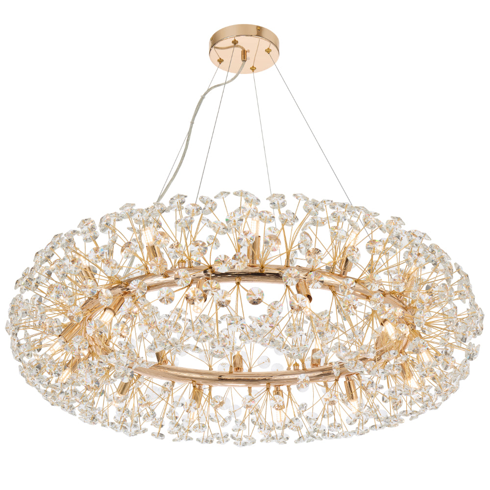 Lerida 24 Light Pendant-Gold