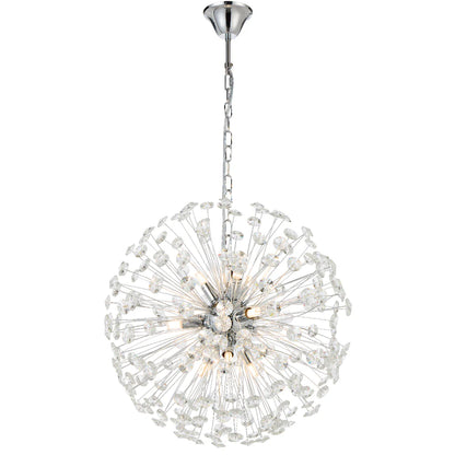 Lerida 9 Light Round Pendant-Chrome