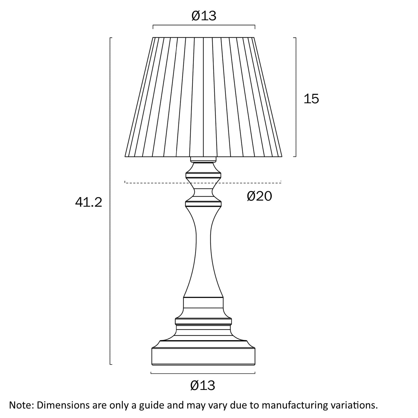 Loren Touch Table Lamp- Nickel