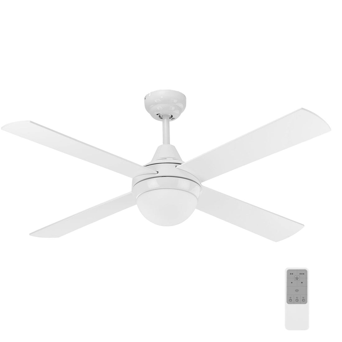 Lonsdale 120cm AC Ceiling Fan with Light and Remote - White