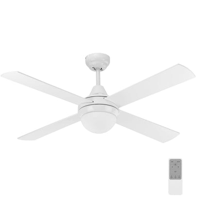 Lonsdale 120cm AC Ceiling Fan with Light and Remote - White