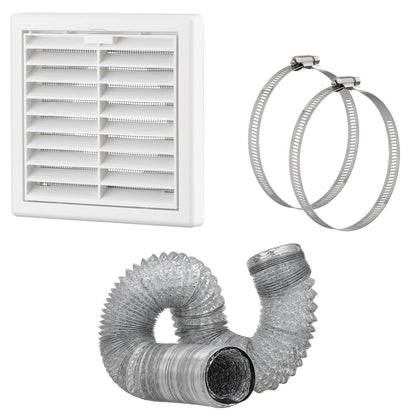 Aluminium 100mm Duct Ventilation Kits - Duct Length 6M