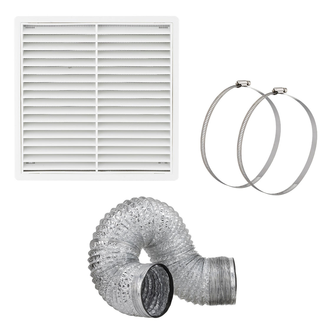 Aluminium 150mm Duct Ventilation Kits - Duct Length 3m