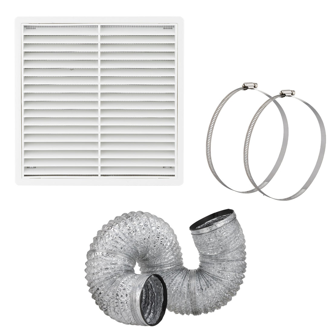 Aluminium 150mm Duct Ventilation Kits - Duct Length 6m