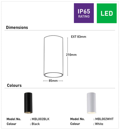 Marshall 18W LED Wall Light - White