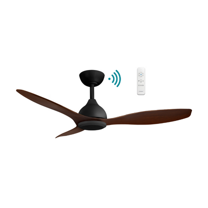 Elite DC 48″ Matt Black/Walnut Smart Ceiling Fan With WIFI Remote Control