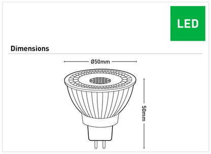 MR16 Day Light Dim36D Glass LED Globe