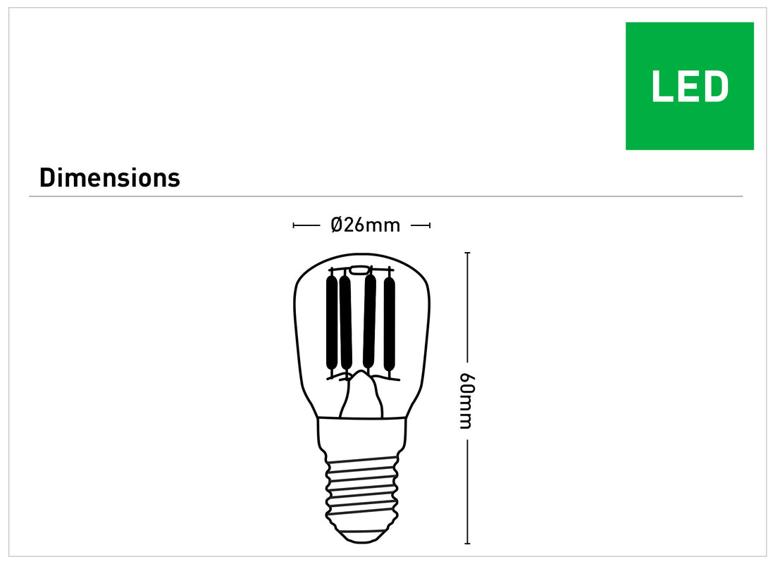 ST26 E14 Filament Globe