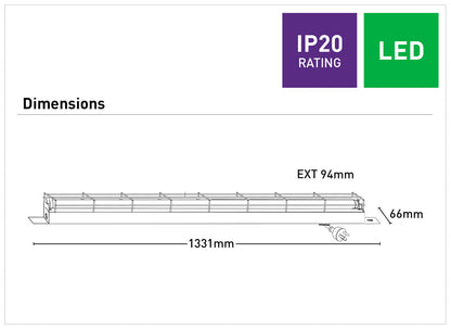 Lift Shaft Single T8 LED Tube Batten Light