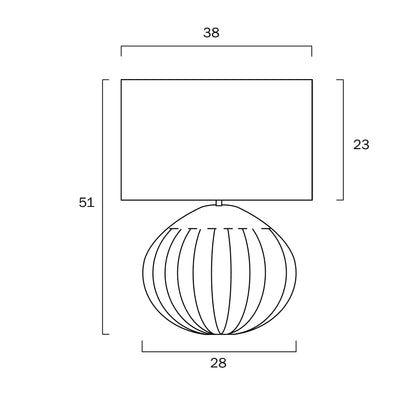 Mohan 38 Table Lamp- Sand