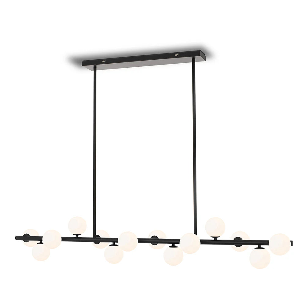 MORAN 14 LIGHTS PENDANT-Black Opal Matt