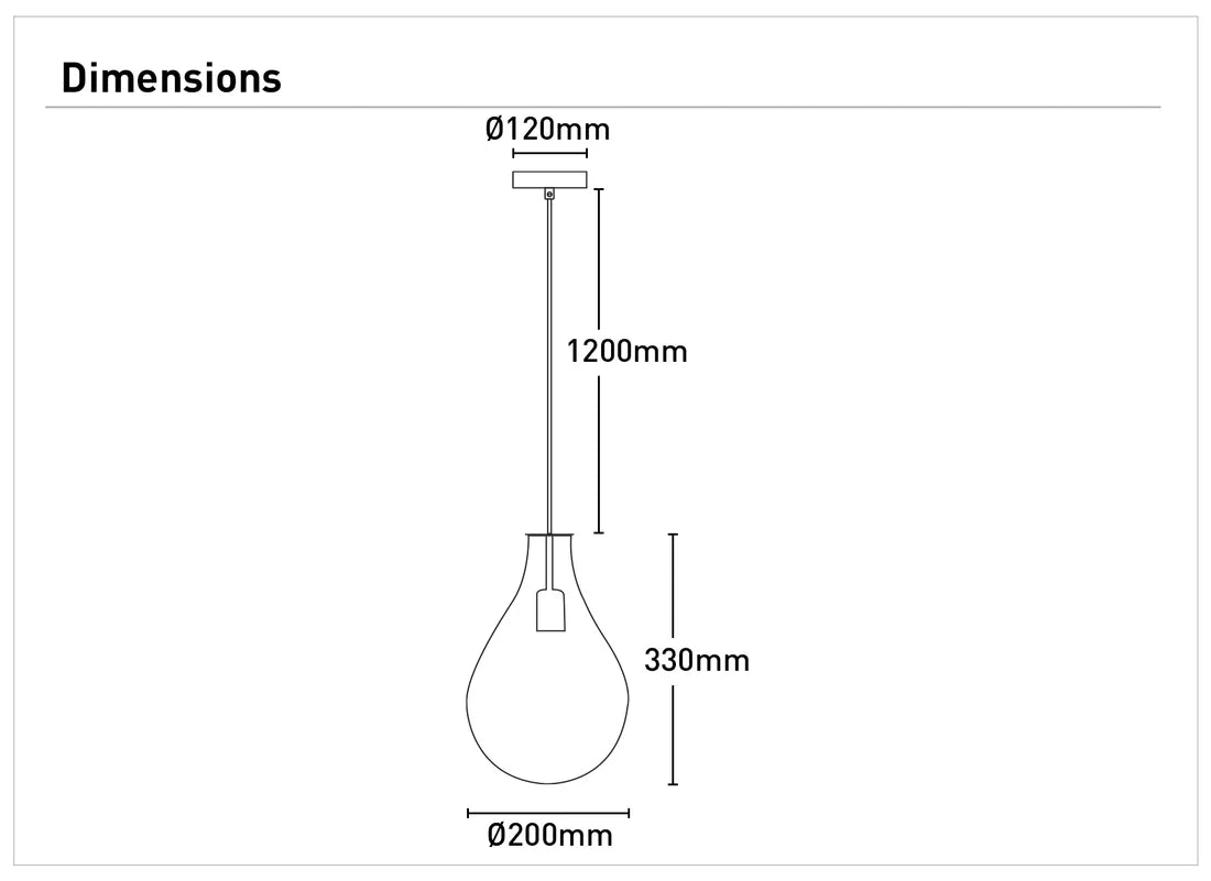 Kosta 1Lt Small Pendant Light