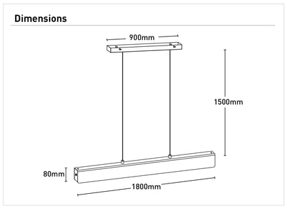 Amar 1Lt 30W Large Island Pendant Light